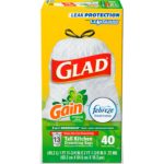 Glad Tall Kitchen Gain Original Scent Drawstring 13 Gallon Bags 40ct