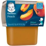 Gerber 2nd Foods Peach Baby Food 4 oz, 2pk - WIC