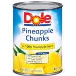 Dole Pineapple Chunks In 100% Juice 20oz - WIC
