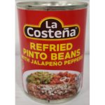 La Costena Refried Pinto Beans With Jalapeno Peppers 20.46oz