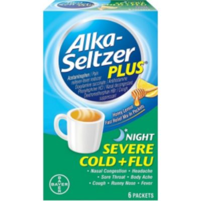 Alka-Seltzer Plus Honey Lemon Zest Cold & Flu Night 6 Packets - Image 1