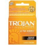 Trojan Condoms Ultra Ribbed Stimulations 3pk