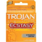 Trojan Condoms Ecstasy Ultra Ribbed 3pk