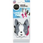 Aroma Car Air Freshener Love Pets Bulldog 3pk