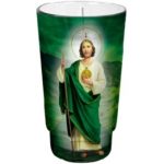Veladora Mexico Cristal San Judas Tadeo Candle