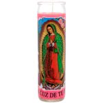 ZZZXXVeladora Mexico Imagen Nuestra Senora De Guadalupe Rosa Candle