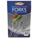 GoodCo Crystal Clear Forks 24pk