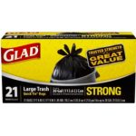 Glad Large Trash 30 Gallon Quick-Tie Bags 21ct