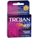 Trojan Condoms Fire & Ice Dual Action Lubricant 3pk