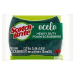 Scotch Brite Ocelo Heavy Duty Foam Scrubbers 2pk