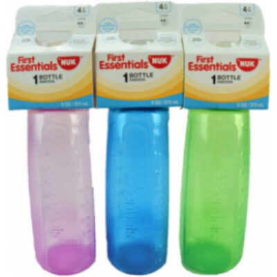 Gerber/NUK Baby Bottle (Blue&Pink) 9oz - Image 1
