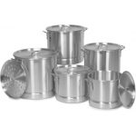 Bene Casa 5 pcs Aluminum Cooking Pot W/Steamer 20/24/32/40/52-QT