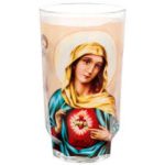 Veladora Mexico Cristal Virgen Del Sagrado Corazon
