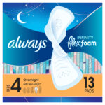Always Infinity Flex Foam Size 4 Overnight 13ct