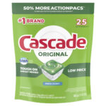 Cascade Original Dishwasher Detergent Fresh Scent 25ct