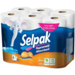 Selpak Half Sheet Paper Towel 6pk (3ply)