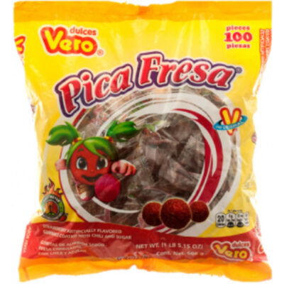 Vero Pica Fresas 2.11oz 100ct Bag - Image 1