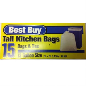 Best Buy Tall Kitchen Bags 13 Gal 15ct