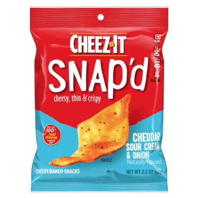 Cheez It Snap'd Cheddar Sour Cream & Onion Crackers 2.2oz - Image 1