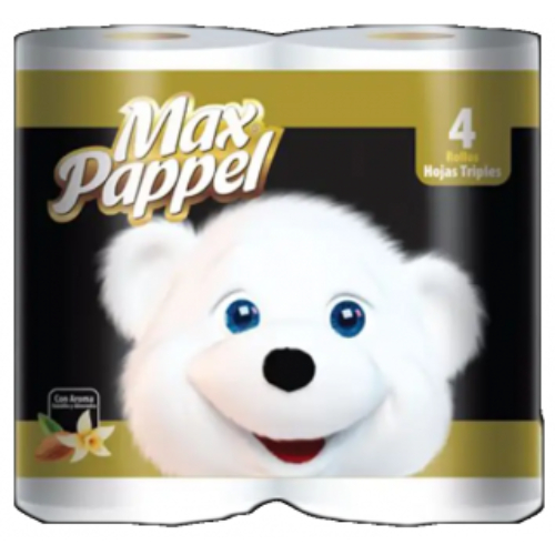maxpappel4pk.jpg Max Pappel Bath Tissue Vanilla & Almond Scent 4pk - Image 1