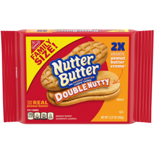 nabisconutter.jpg Nabisco Nutter Butter Double Nutty Family Size 15.27oz - Image 1