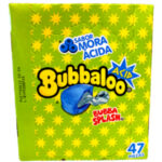 Bubbaloo Gum Mora Acida 47pc