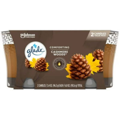 Glade Scented Candles Cashmere Woods Twin Pack 6.8oz - Image 1