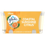 Glade Scented Candles Costal Sunshine Citrus Twin Pack 6.8oz