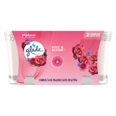 Glade Scented Candles Rose & Bloom Twin Pack 6.8oz - Image 1
