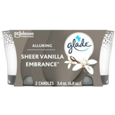 Glade Scented Candles Sheer Vanilla Embrace Twin Pack 6.8oz - Image 1
