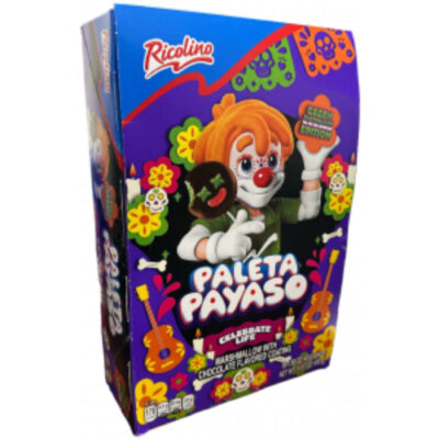 Ricolino Paleta Payaso Green Marshmallow Edition 1.58oz 10pk - Image 1
