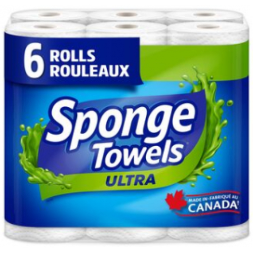 spongetowels.jpg Sponge Towels Ultra 72 Sheet 6 Rolls - Image 1