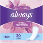 Always Daily Liners Thin Unscented 20ct