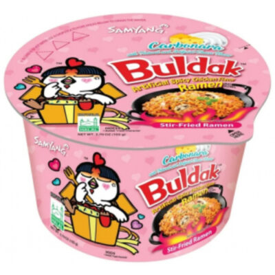 SamYang Buldak Ramen Bowl Carbonara Spicy Chicken (105g) 3.7oz - Image 1