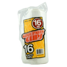Plastic Cups White 16oz 16pk