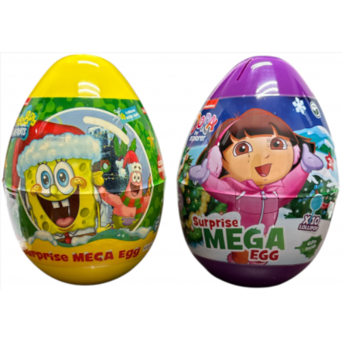 spongebobanddora.jpg ZZZZSpongebob & Dora Surprise Mega Egg 5.64oz Shipper - Image 1