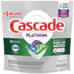 Cascade Platinum Dishwasher Detergent Fresh Scent 10ct