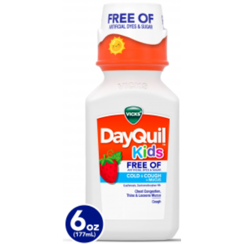 dayquilkidscoldcough.jpg DayQuil Kids Cold & Cough Strawberry 6oz - Image 1