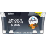 Glade Scented Candles Smooth Bourbon & Oak Twin Pack 6.8oz