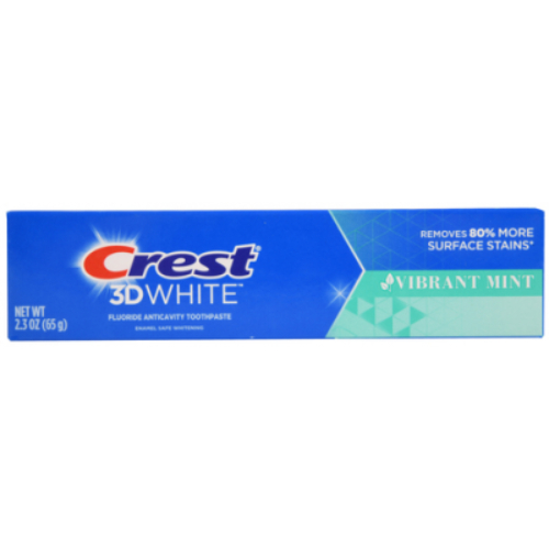 crest3dwhite.jpg Crest 3D White Vibrant Mint Toothpaste 2.3oz - Image 1