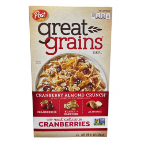 greatgrainscranberry.jpg Post Great Grains Cranberry Almond Crunch 14oz - Image 1