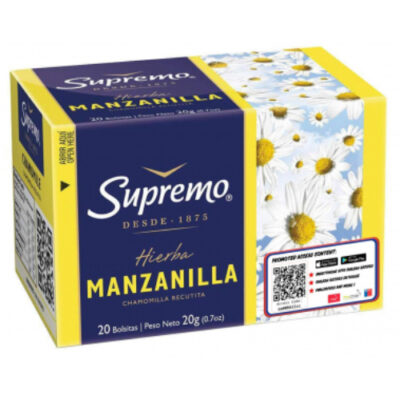 Supremo Chamomile Herbal Tea 20ct .7oz - Image 1
