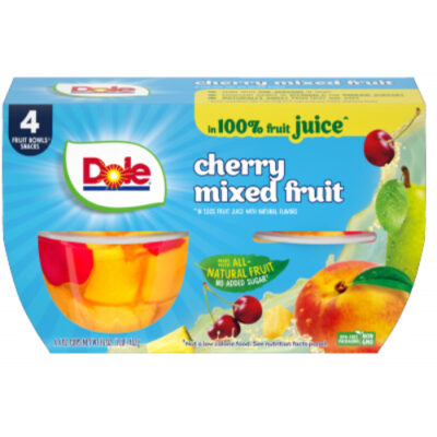 Dole Cherry Mixed Fruit Cup 4pk 4oz - Image 1