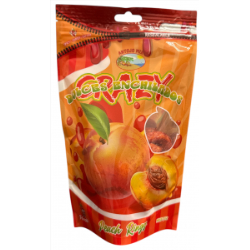 antojomixcrazypeach.jpg Antojo Mix Crazy Dulces Enchilados Peach 7oz - Image 1