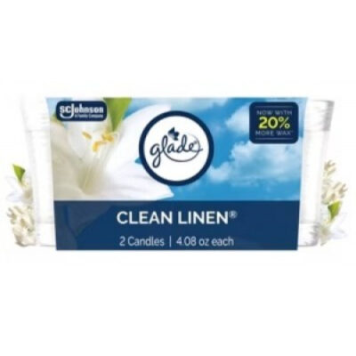 Glade Scented Candles Clean Linen 2ct 4.08oz - Image 1