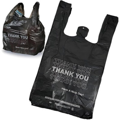 Thank You T-Shirt Heavy Duty Black Bags 1/6 - Image 1