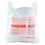 Thank You T-Shirt Heavy Duty White Bags 1/6