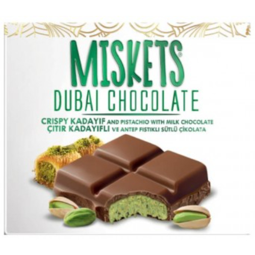 misketsdubai.jpg Miskets Dubai Chocolate 100g - Image 1