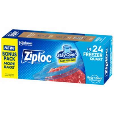 Ziploc Freezer Quart 24ct - Image 1