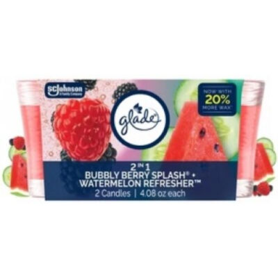 Glade Scented Candles Bubbly Berry Splash/Watermelon 2ct 4.08oz - Image 1